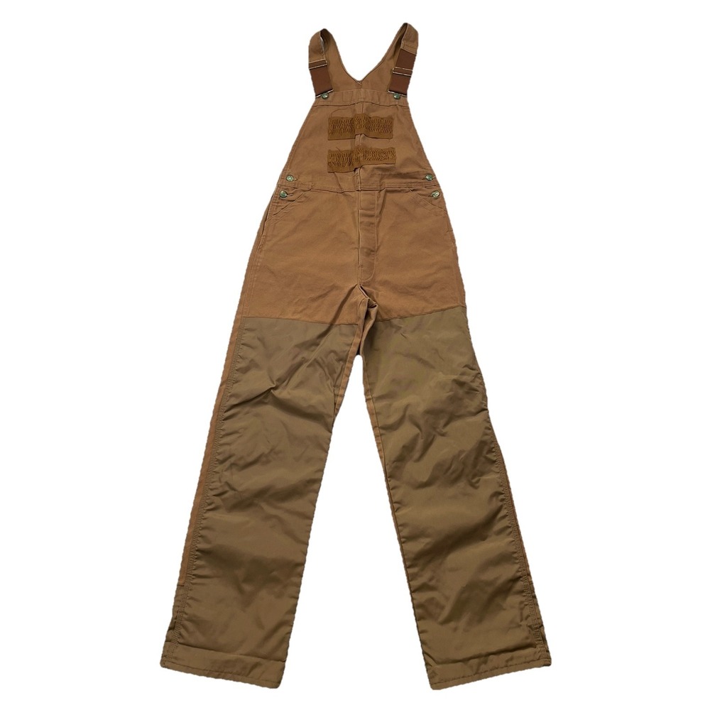 Vtg Liberty Reinforced Bib Overalls Small Brown Duck Canvas USA Made  ROD19102